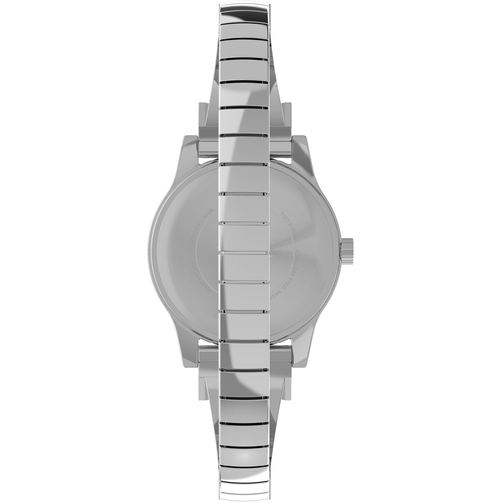 Timex Fashion Stretch Bangles Silver Round Quartz Women Watch