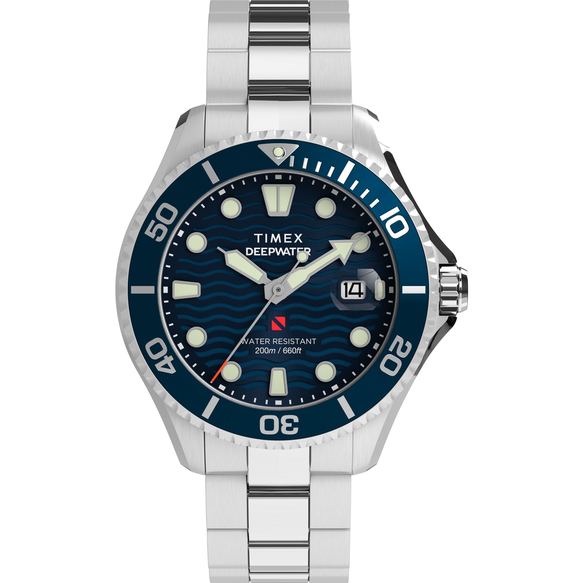 Timex Deep Water Meridian Blue Round Quartz Men Watch