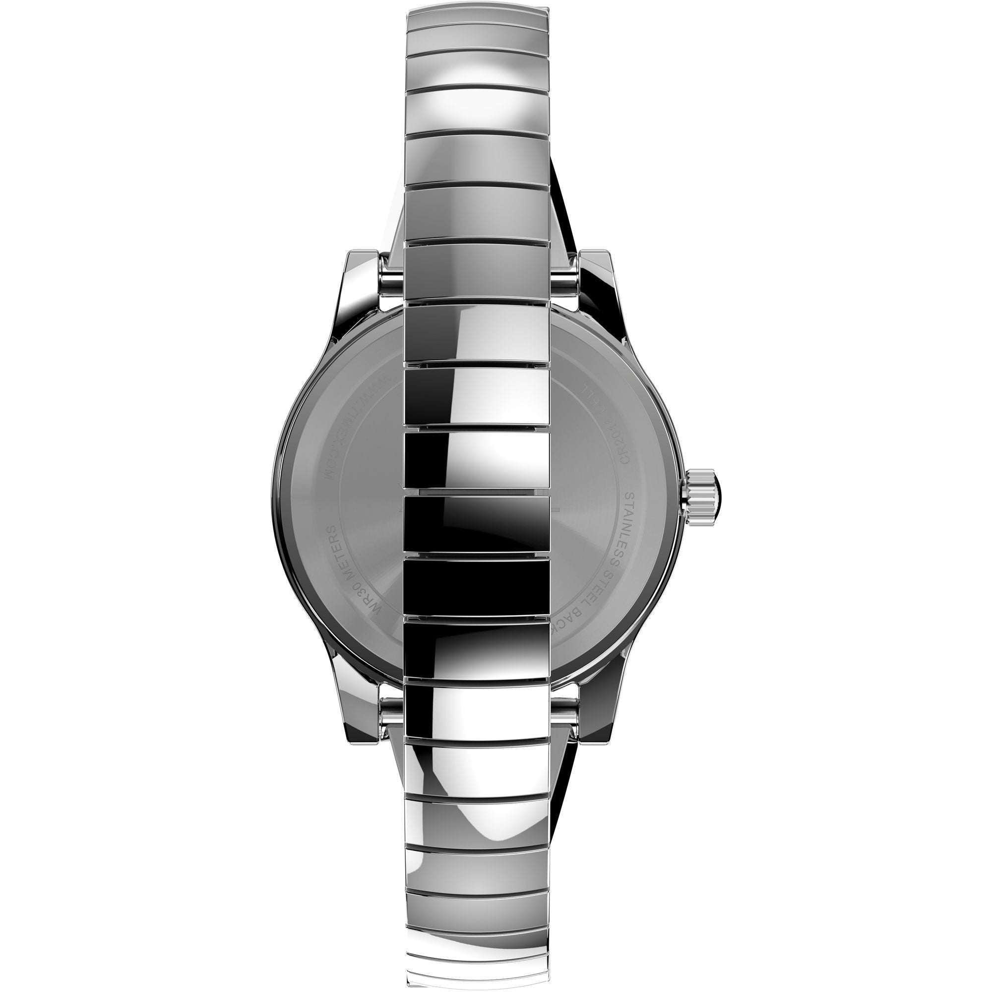 Timex Fashion Stretch Bangles Silver Round Quartz Women Watch