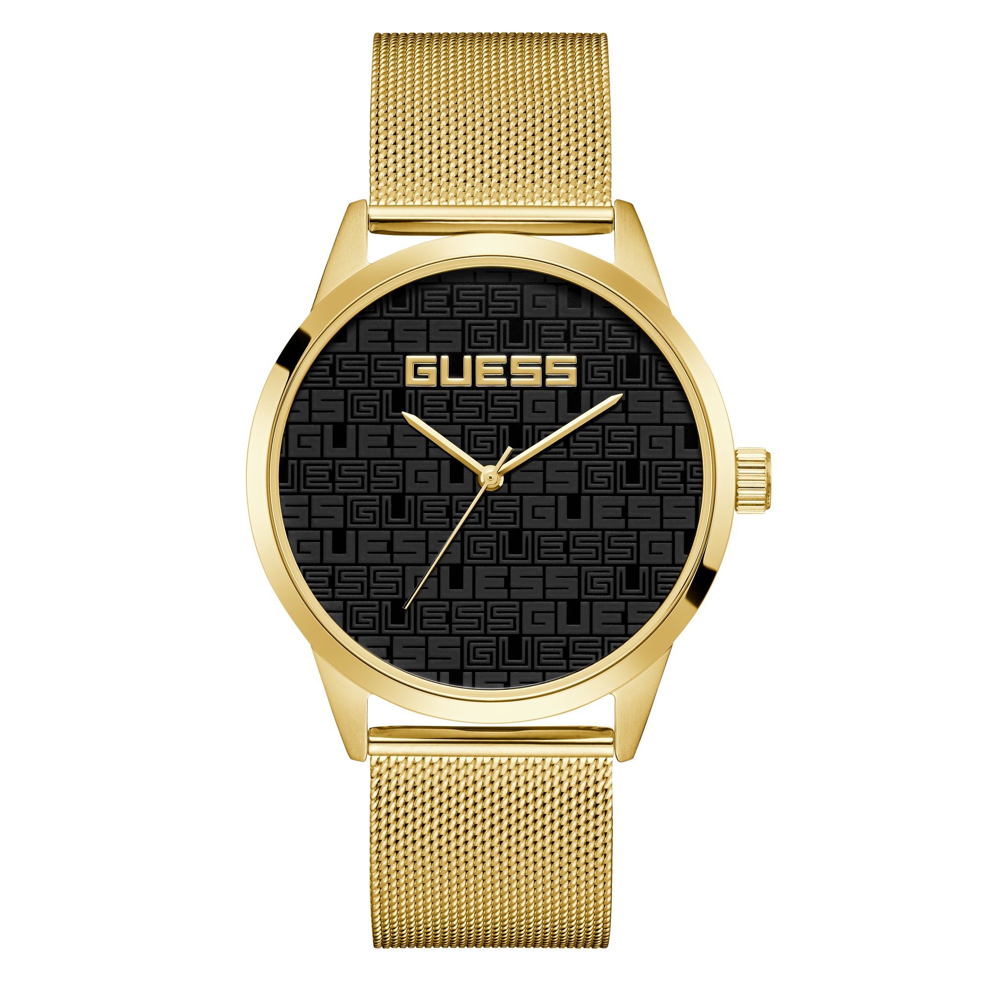 Guess Round 44mm Black Dial Analog Men Watch - U1472G2M