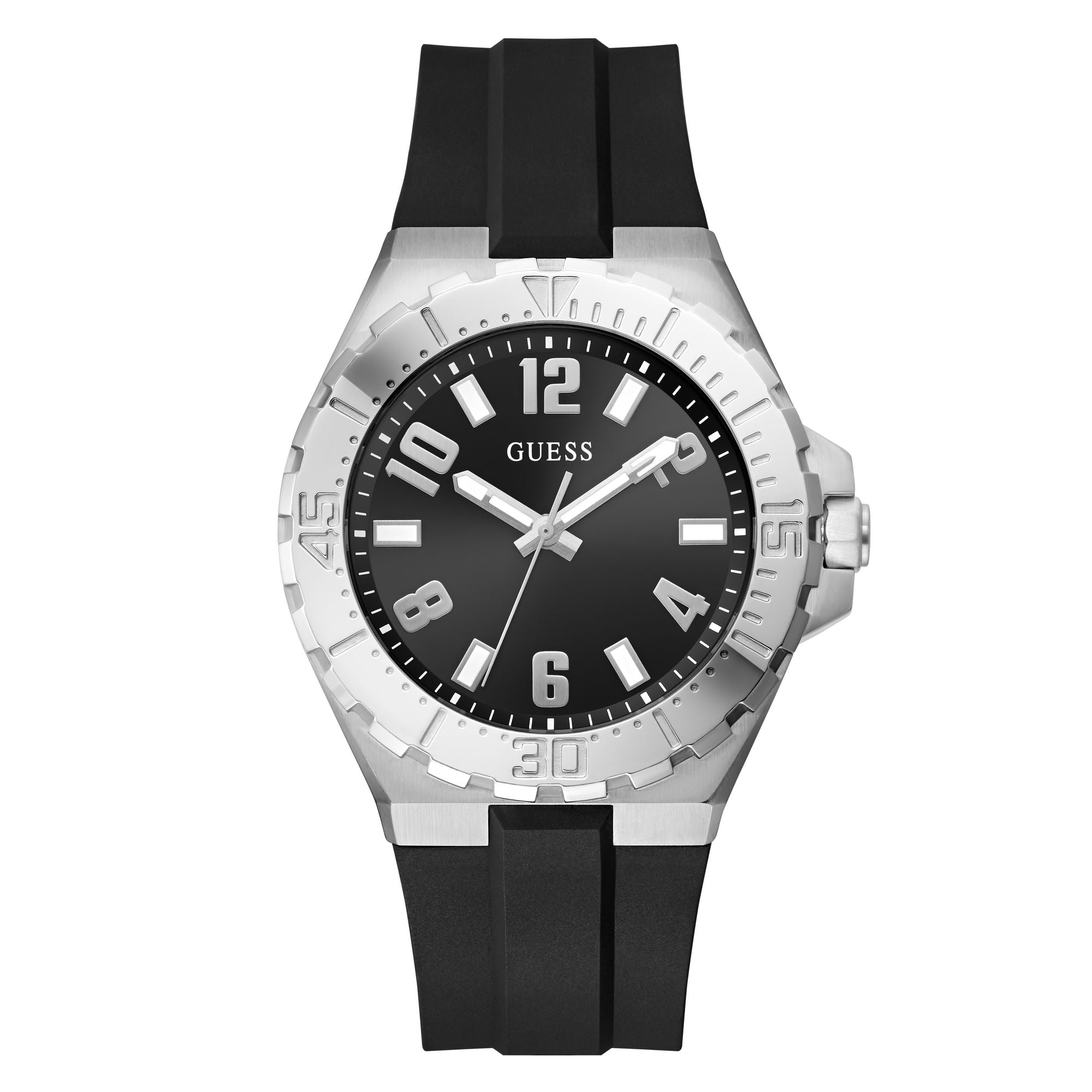 Guess Round 44mm Black Dial Analog Men Watch - GW0906G1