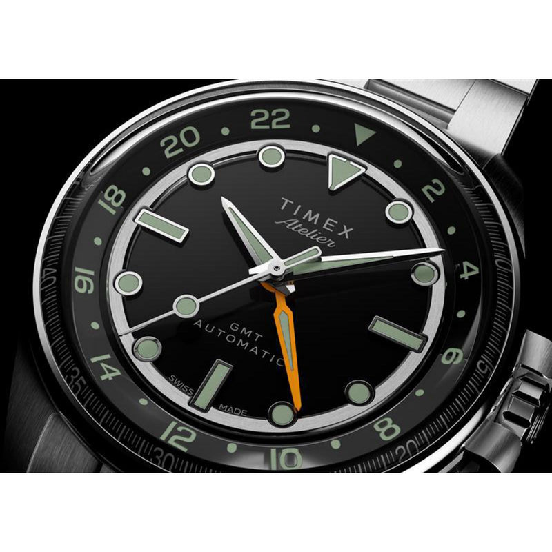 Timex Atelier Round 21mm Black Dial Mechanical Automatic Men Watch - TW2Y723004A Watch Timex