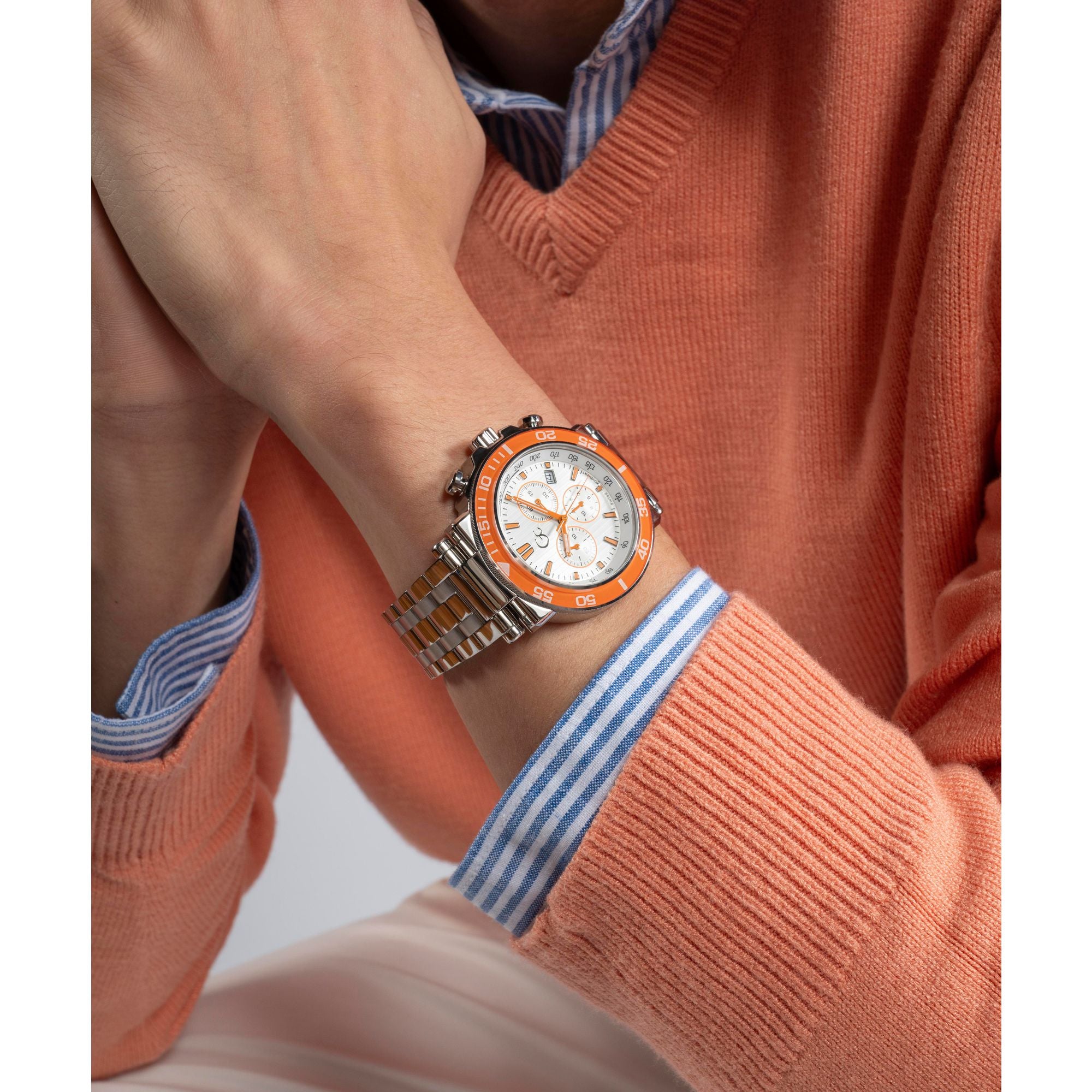 GC White Round Dial Analog Men's Watch - Z14010G1MF Watch Gc