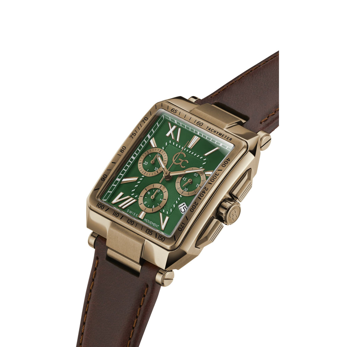 GC Green Rectangle Dial Analog Men's Watch - Z06003G9MF - Z06003G9MF ...