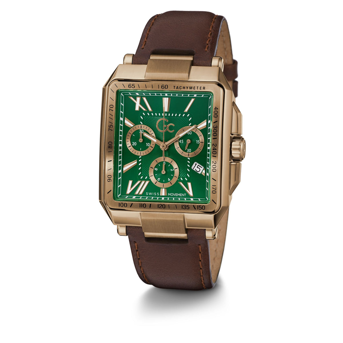 GC Green Rectangle Dial Analog Men's Watch - Z06003G9MF - Z06003G9MF ...