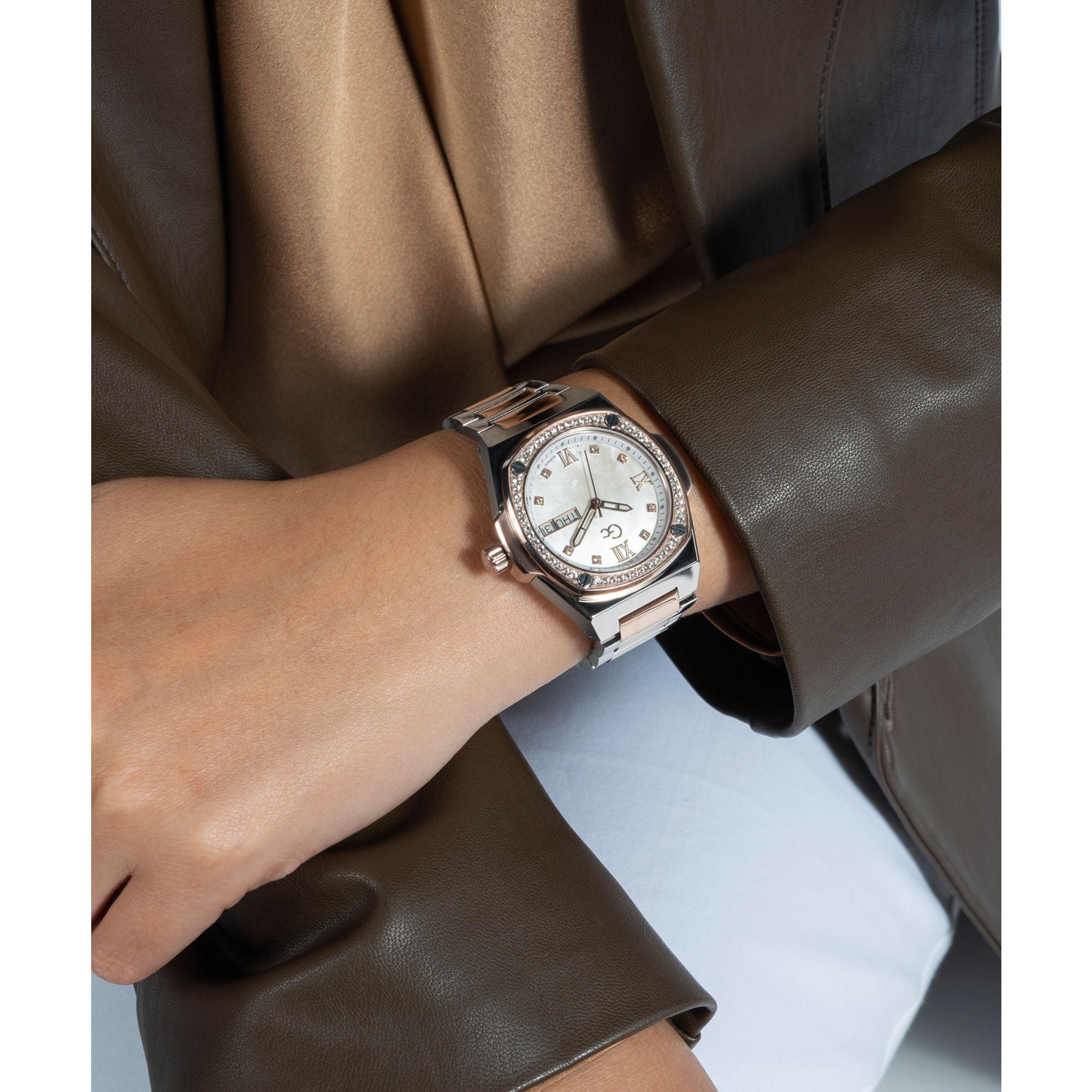 GC White Square Dial Analog Women's Watch - Y98005L1MF Watch Gc
