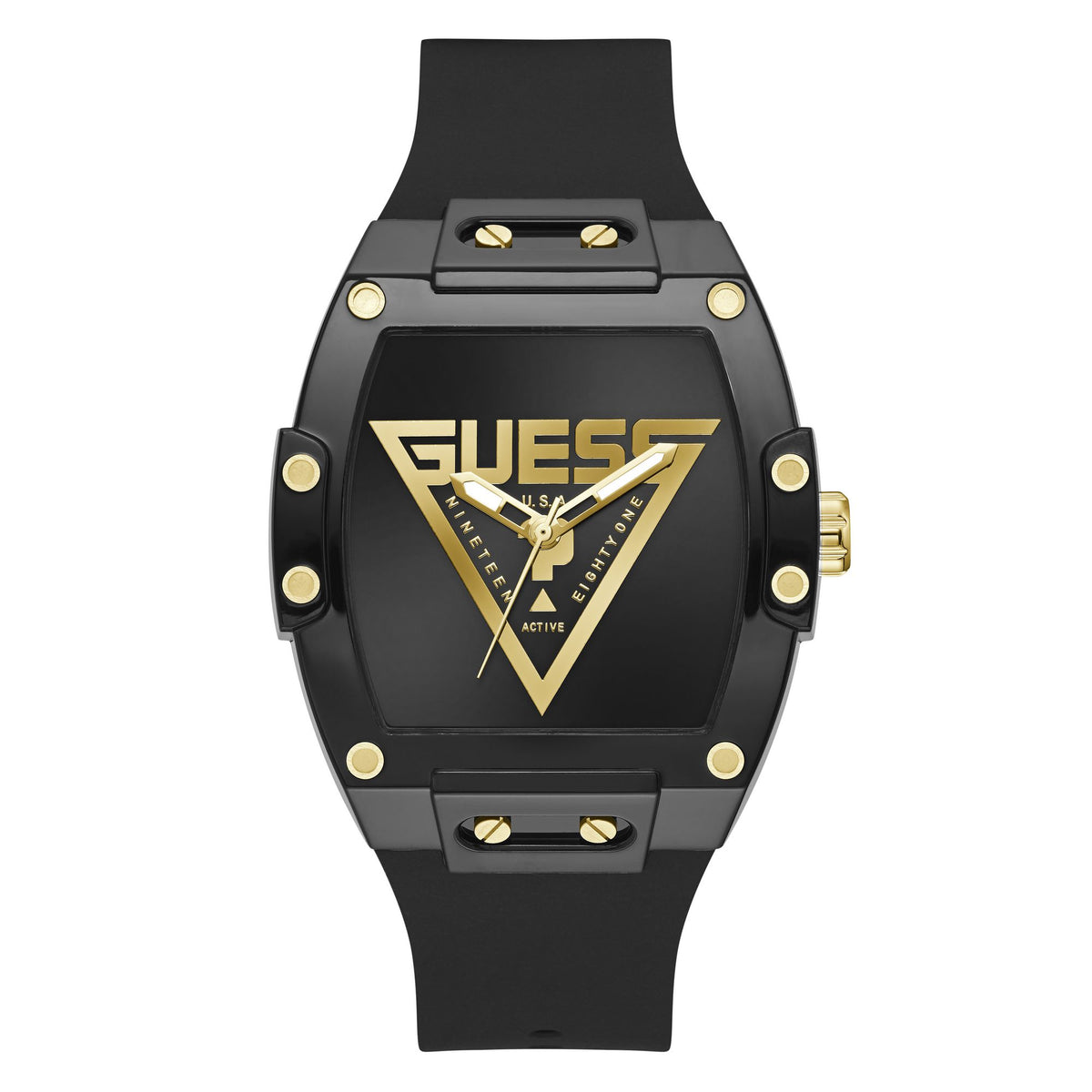 Guess Rectangle 42mm Black Dial Analog Men Watch - GW1072G2