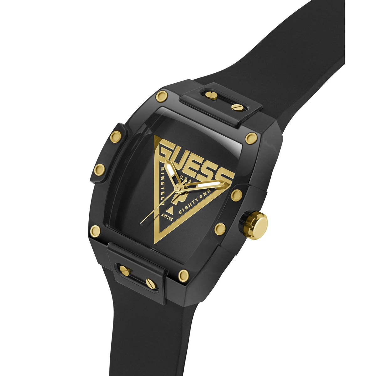 Guess Rectangle 42mm Black Dial Analog Men Watch - GW1072G2