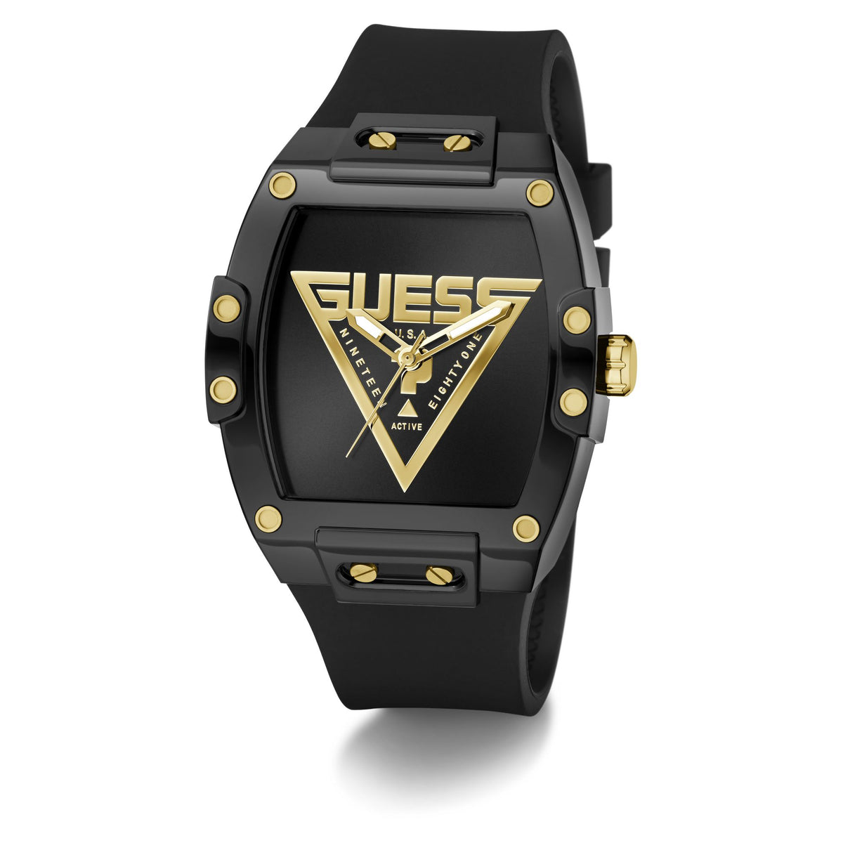 Guess Rectangle 42mm Black Dial Analog Men Watch - GW1072G2 Watch Guess