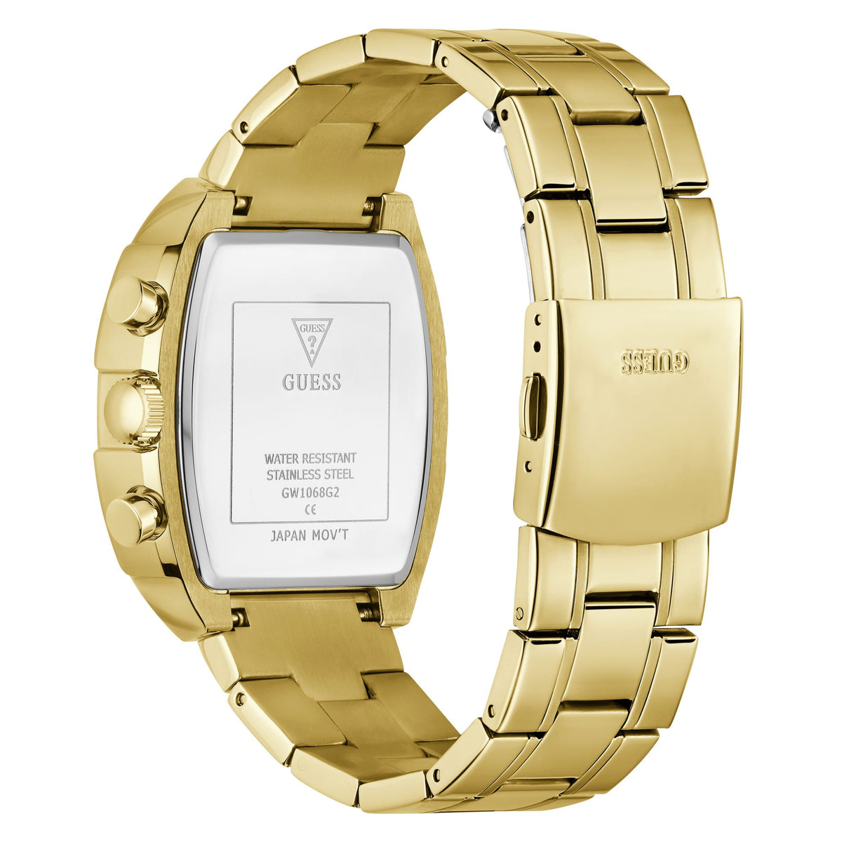 Guess Rectangle 41mm Champagne Dial Analog Men Watch - GW1068G2