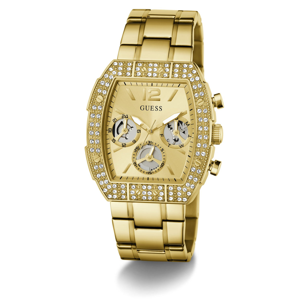 Guess Rectangle 41mm Champagne Dial Analog Men Watch - GW1068G2 Watch Guess