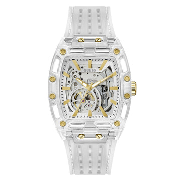 Guess Rectangle 42mm Silver Dial Analog Men Watch - GW1073G2 Watch Guess