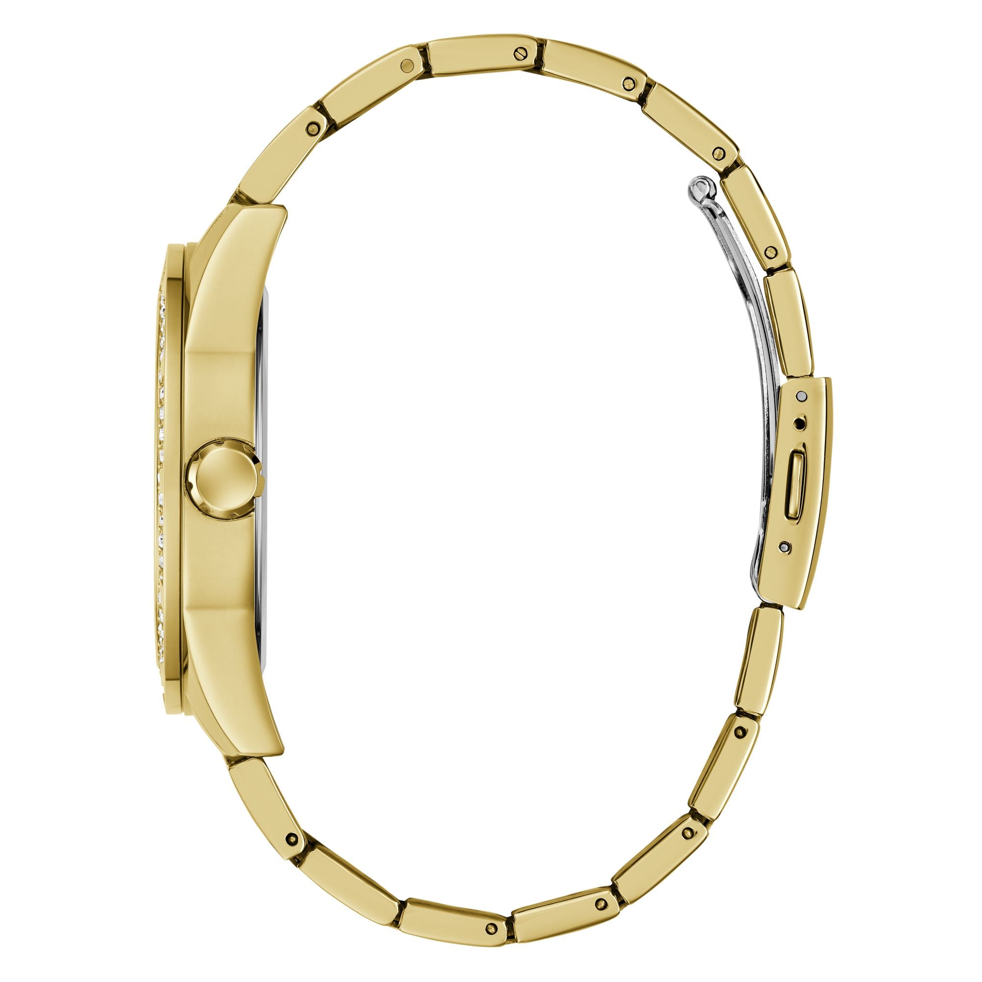 Guess Round 44mm Champagne Dial Analog Men Watch - GW1067G2 Watch Guess