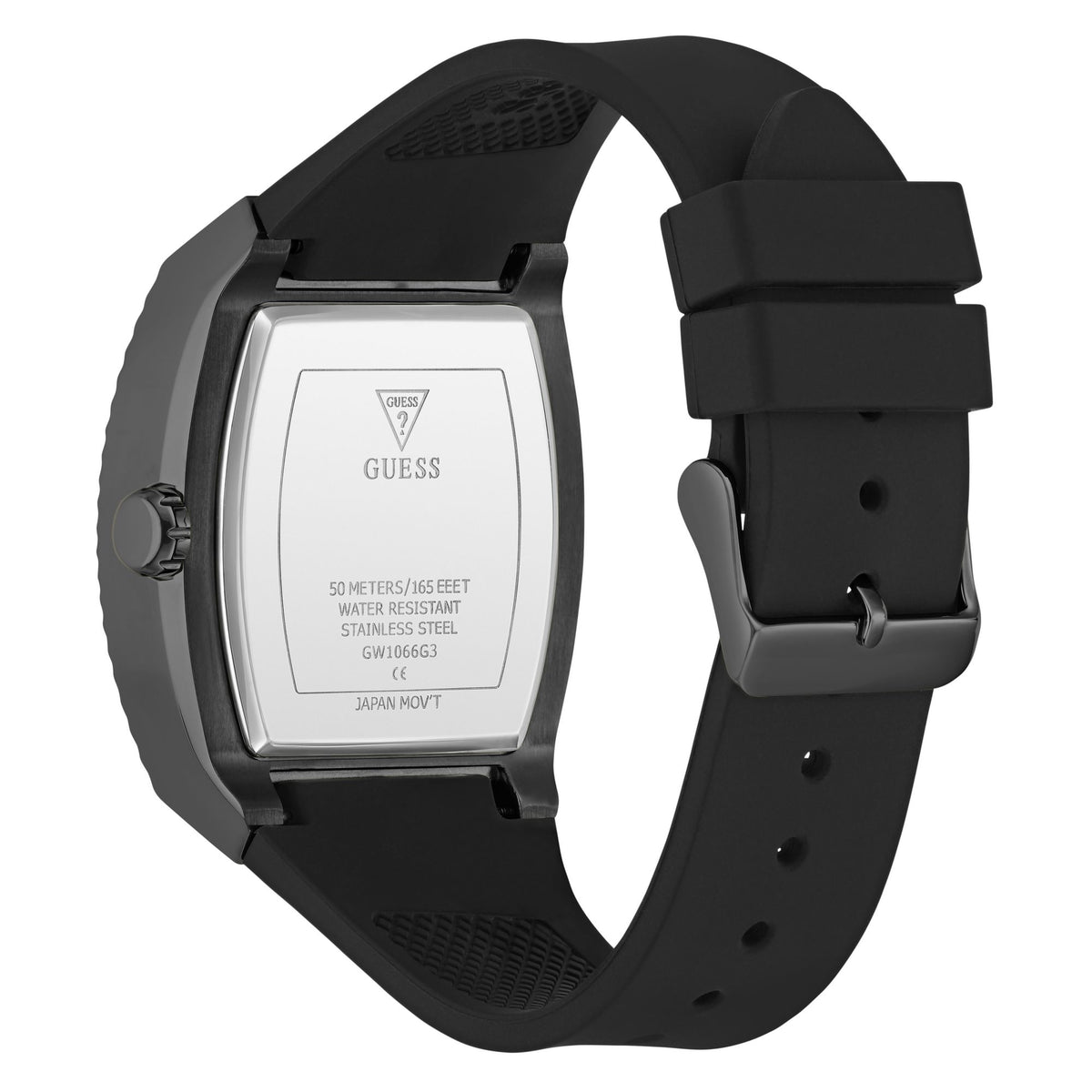 Guess Rectangle 43mm Black Dial Analog Men Watch - GW1066G3