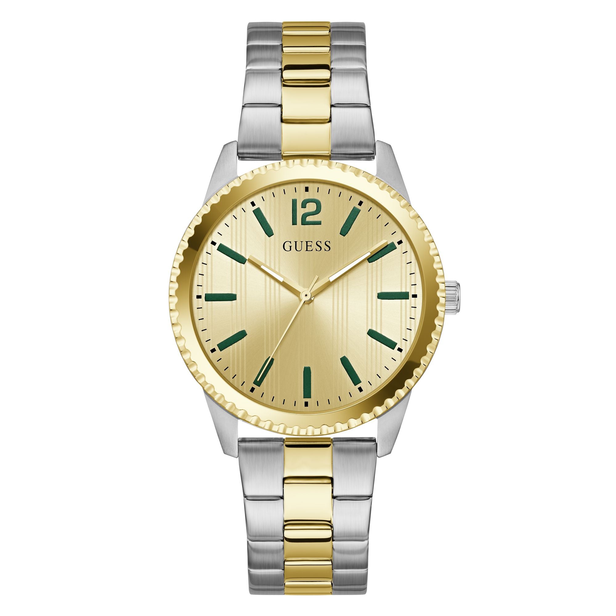 Guess Round 40mm Champagne Dial Analog Men Watch - GW1062G4 Watch Guess