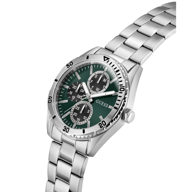 Guess Round 43mm Green Dial Analog Men Watch - GW1061G1 Watch Guess