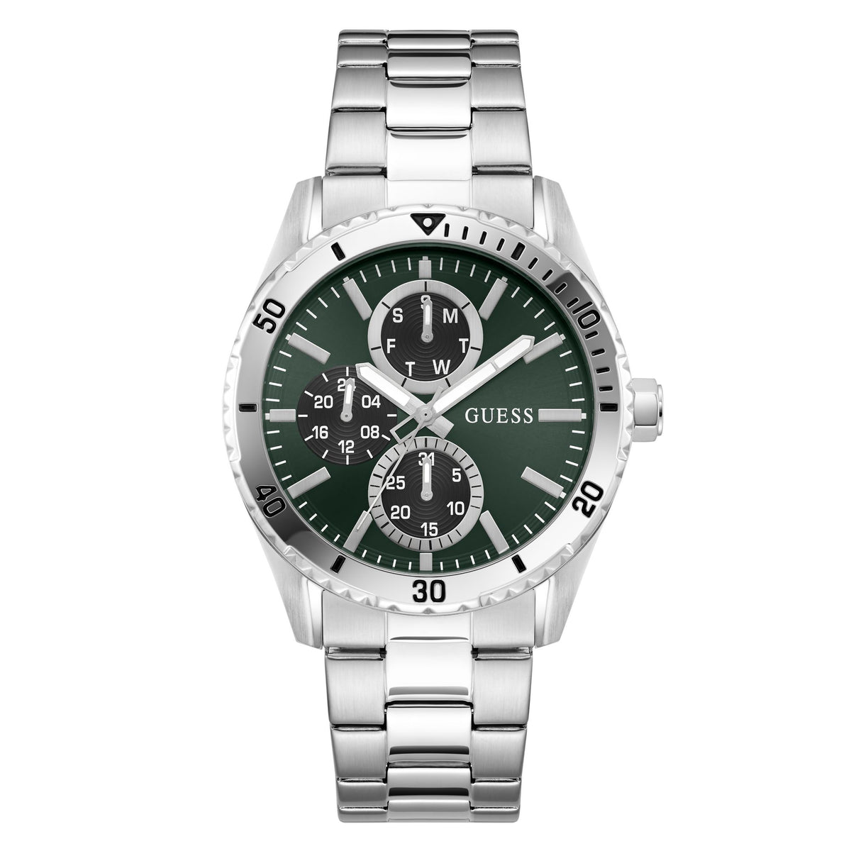 Guess Round 43mm Green Dial Analog Men Watch - GW1061G1