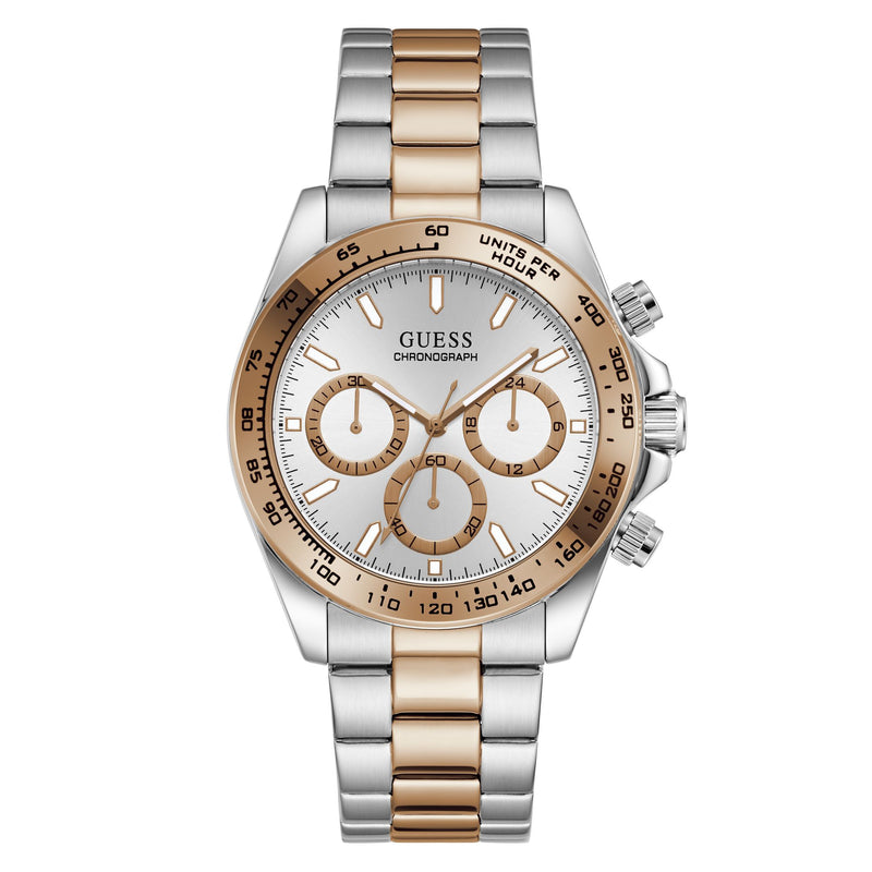 Guess Round 42mm Silver Dial Analog Men Watch - GW1058G6 Watch Guess