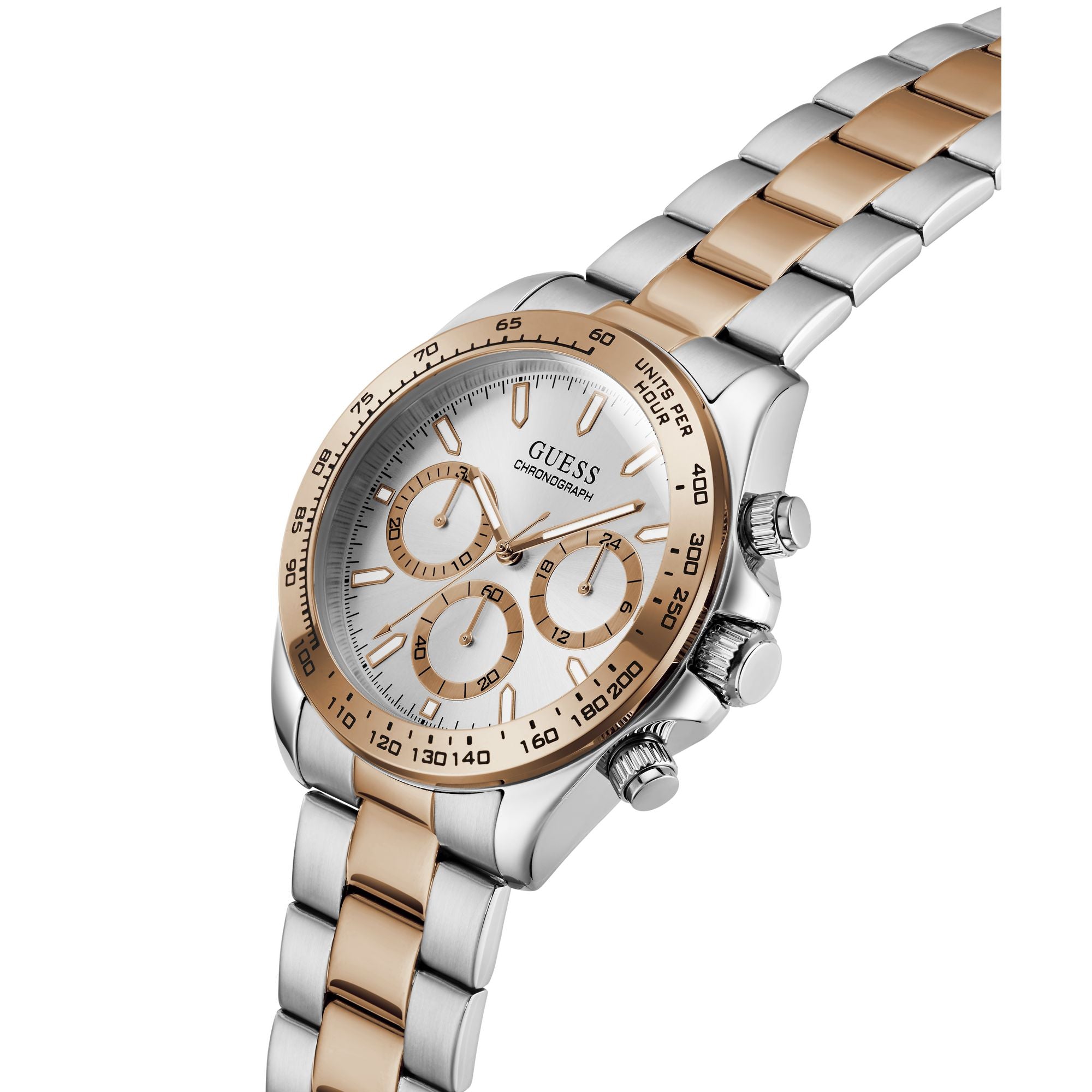 Guess Round 42mm Silver Dial Analog Men Watch - GW1058G6 Watch Guess
