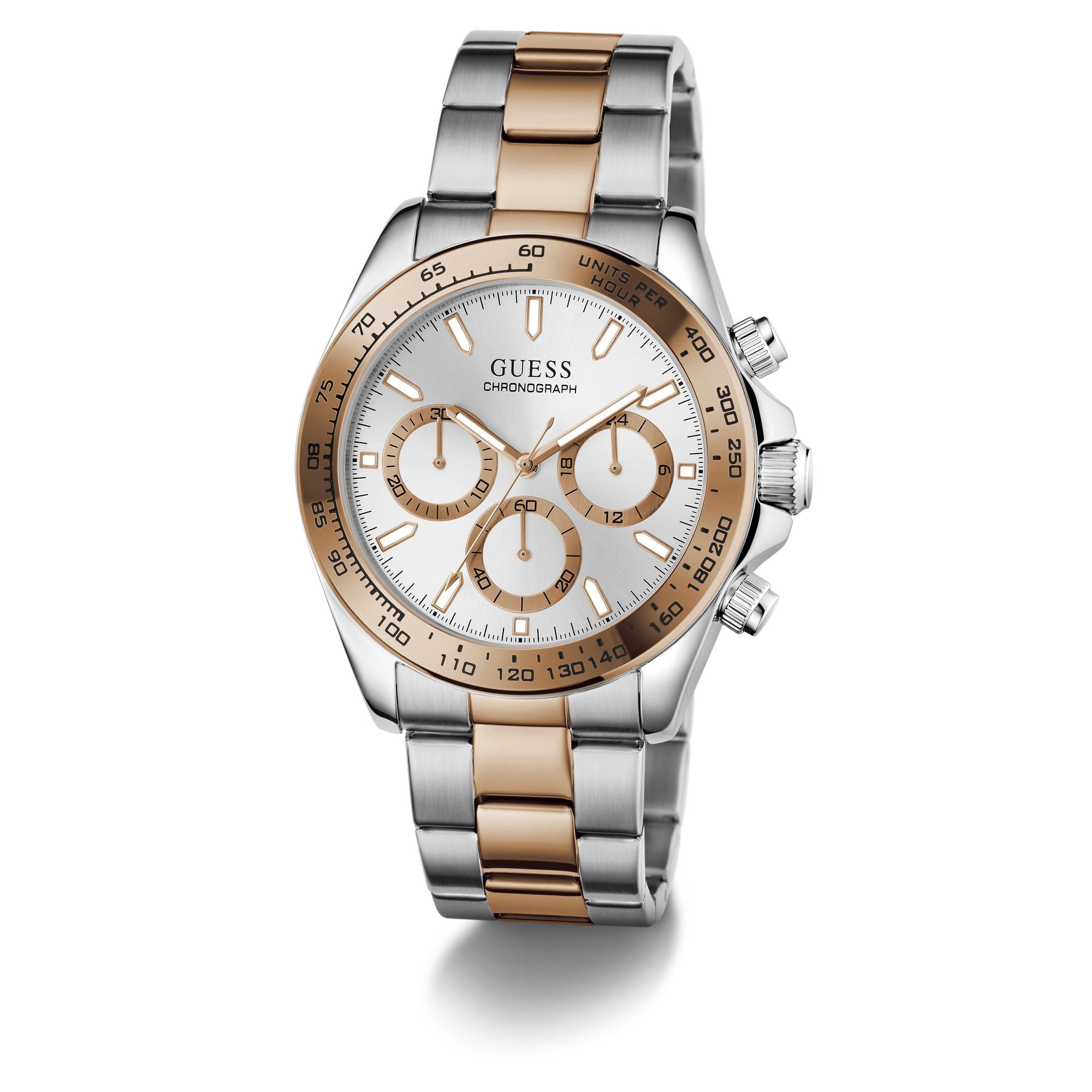 Guess Round 42mm Silver Dial Analog Men Watch - GW1058G6