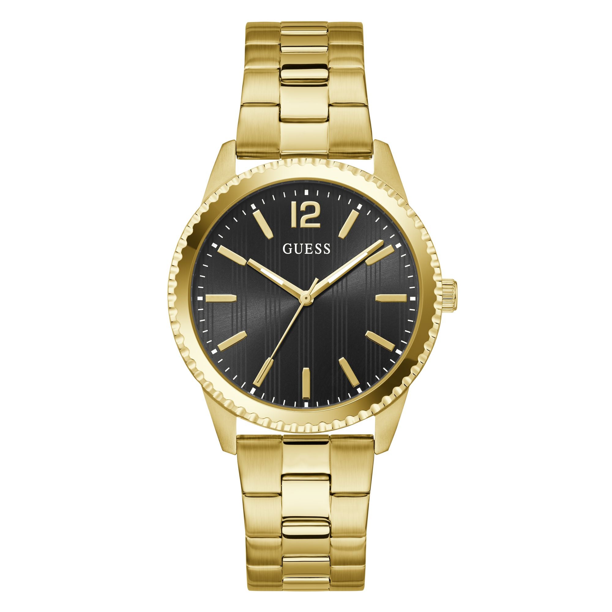 Guess Round 40mm Black Dial Analog Men Watch - GW1062G2 Watch Guess