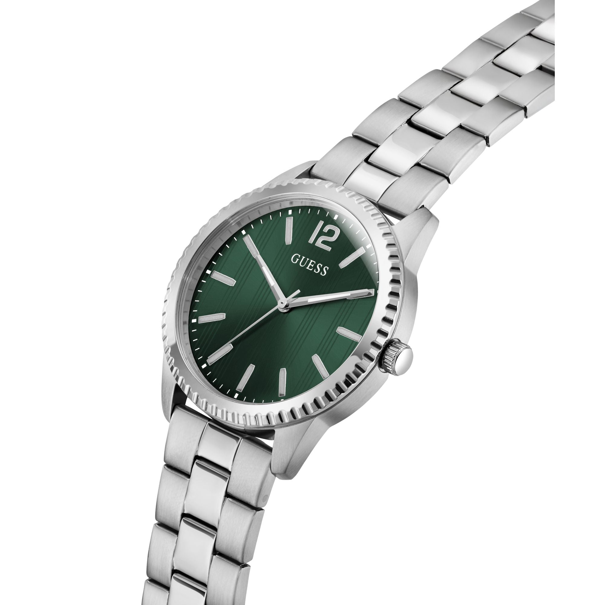 Guess Round 40mm Green Dial Analog Men Watch - GW1062G1 Watch Guess