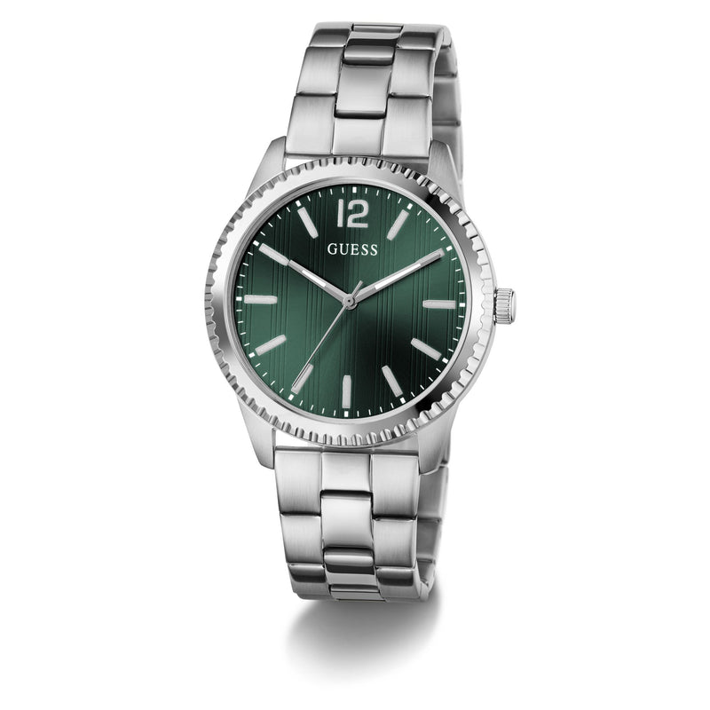 Guess Round 40mm Green Dial Analog Men Watch - GW1062G1 Watch Guess