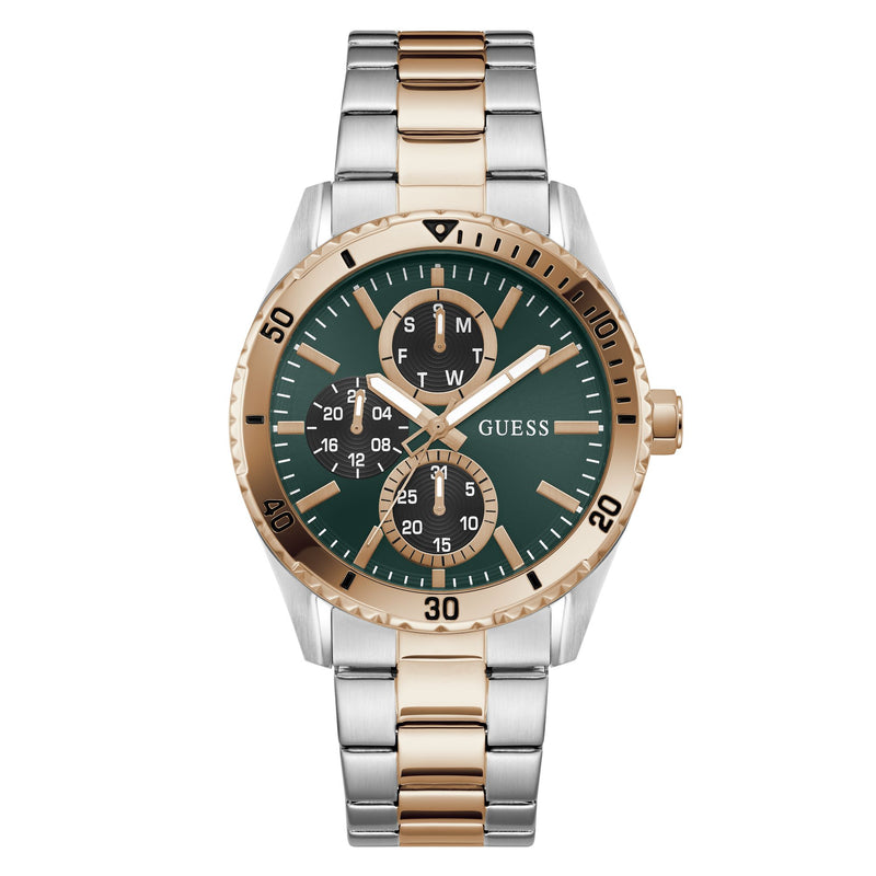 Guess Round 43mm Green Dial Analog Men Watch - GW1061G6 Watch Guess