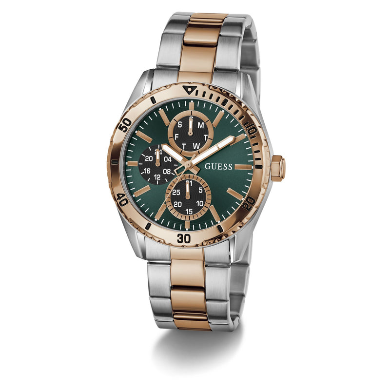 Guess Round 43mm Green Dial Analog Men Watch - GW1061G6 Watch Guess