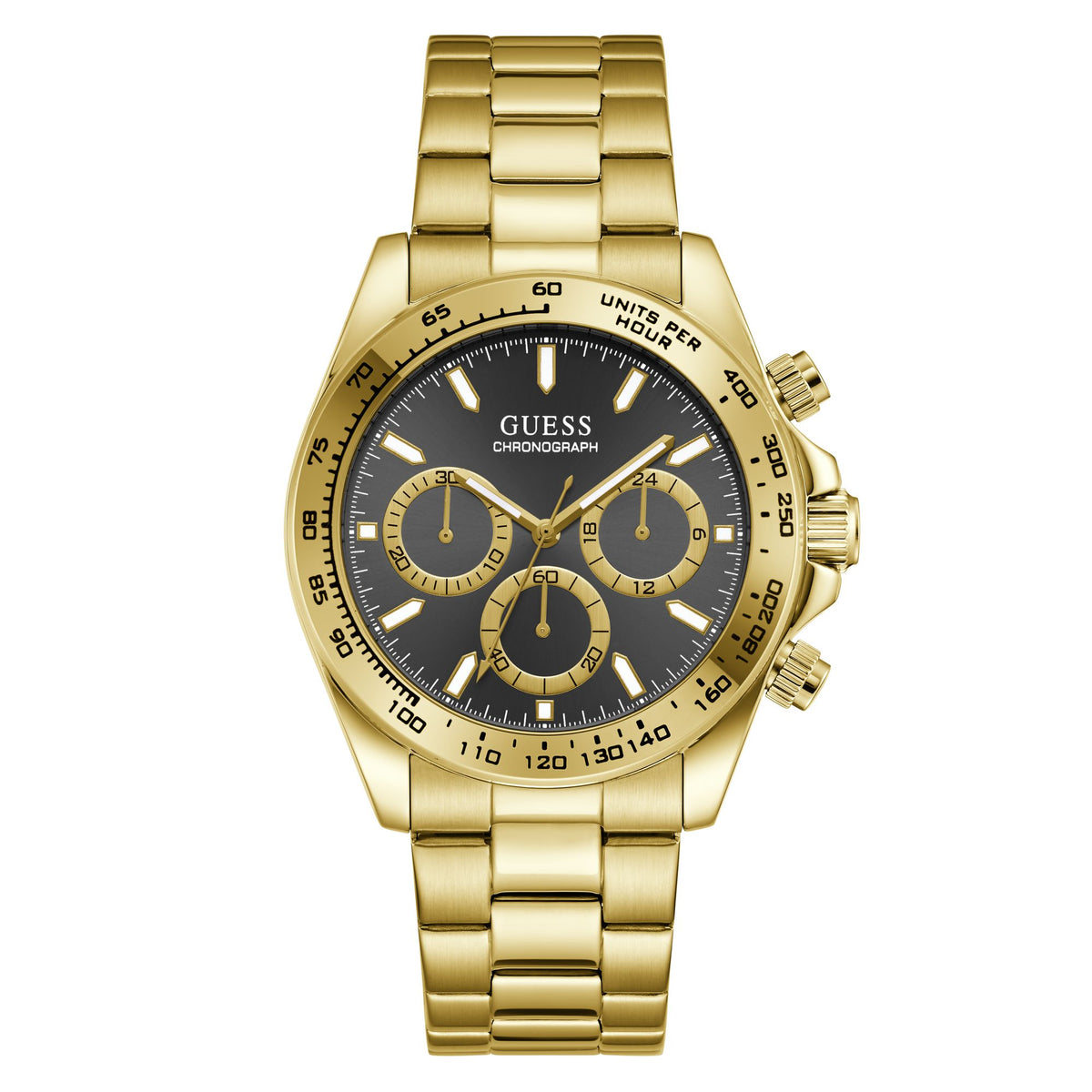 Guess Round 42mm Black Dial Analog Men Watch - GW1058G2