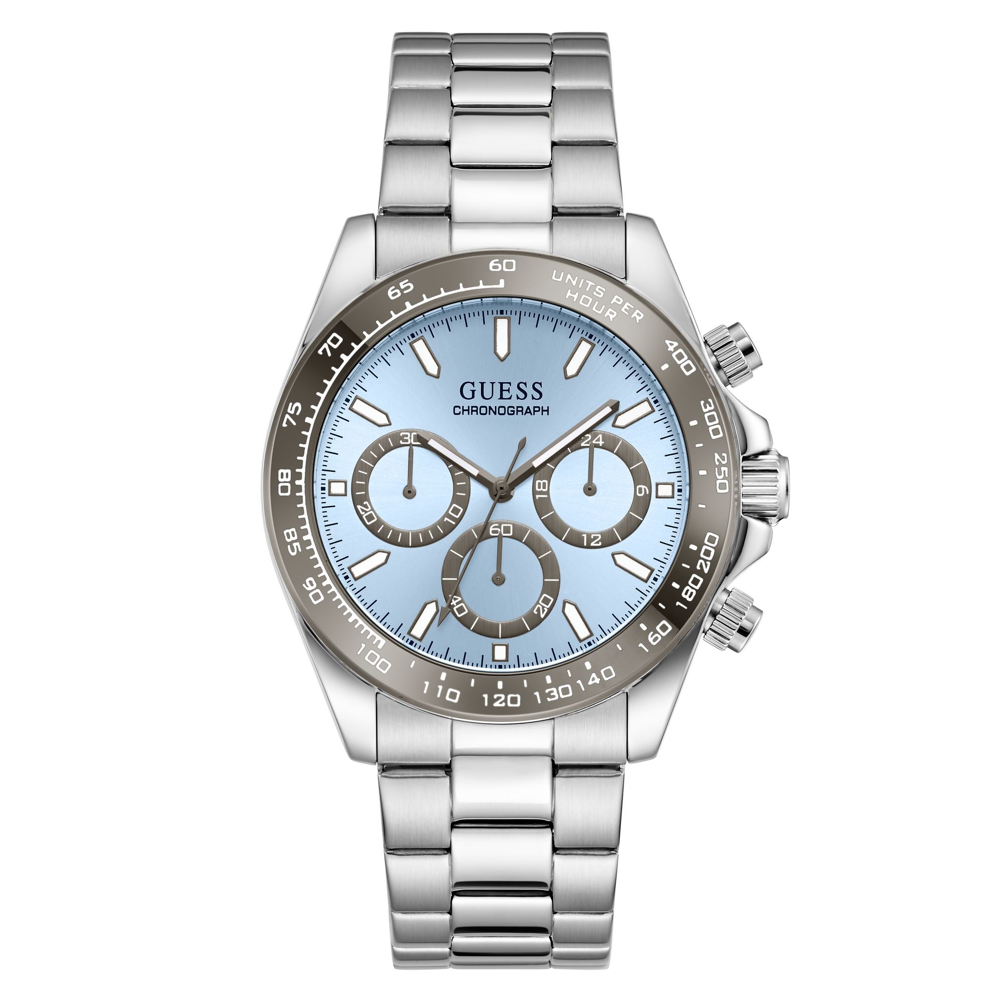 Guess Round 42mm Blue Dial Analog Men Watch - GW1058G1 Watch Guess