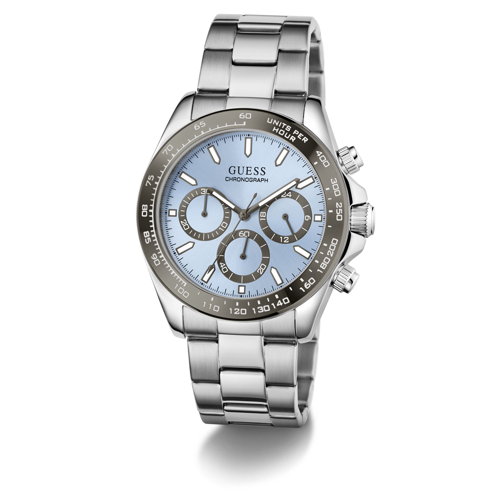 Guess Round 42mm Blue Dial Analog Men Watch - GW1058G1