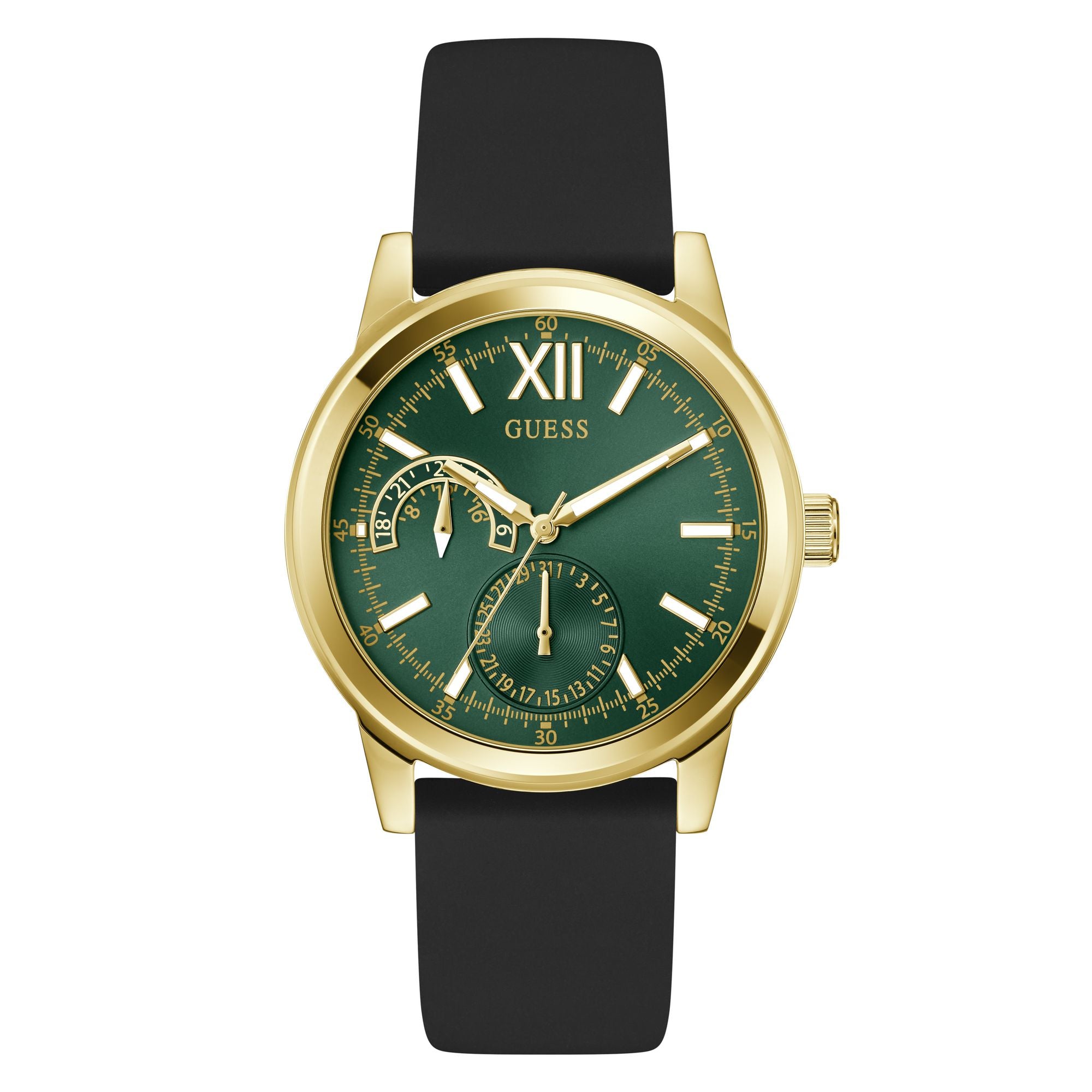 Guess Round 42mm Green Dial Analog Men Watch - GW1056G2