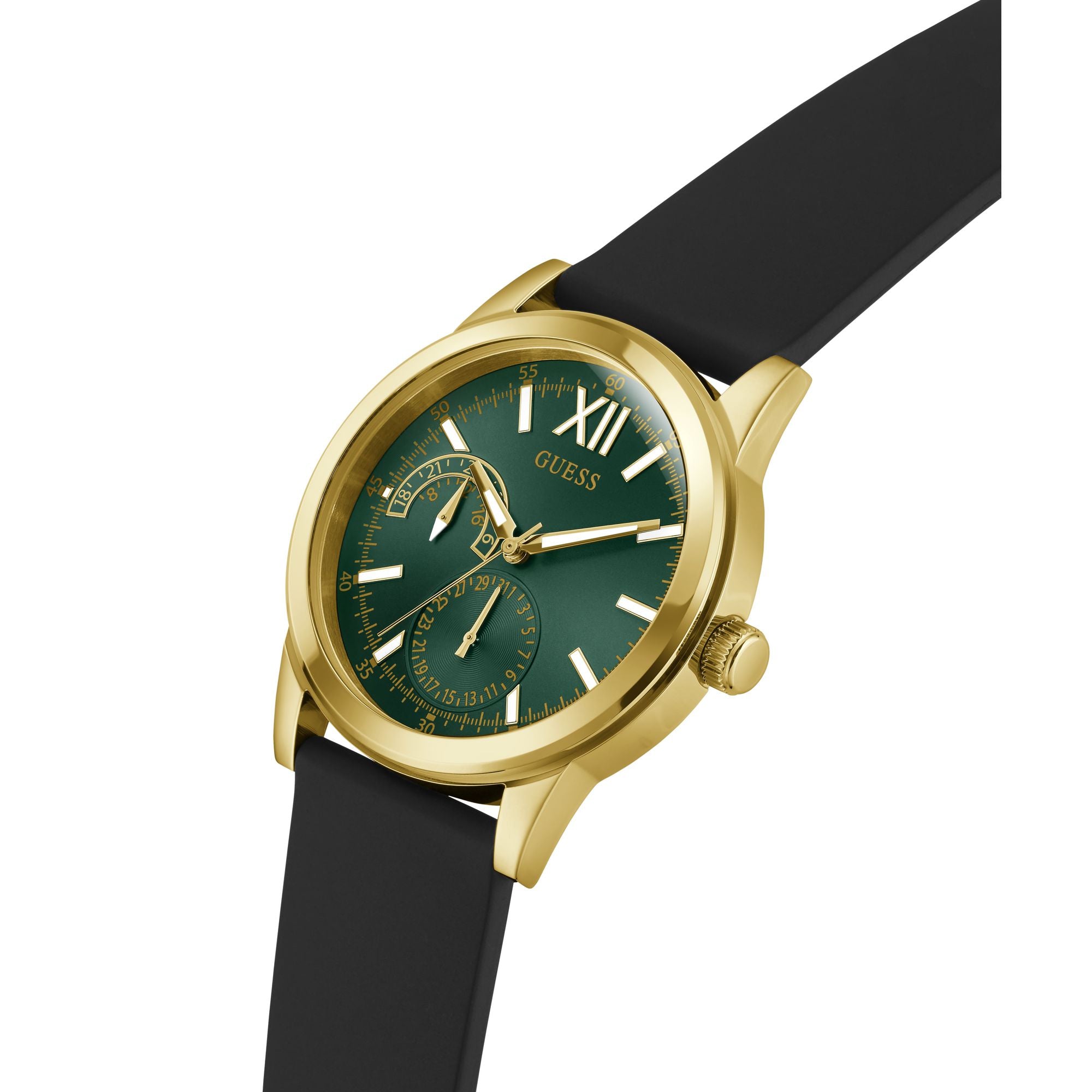 Guess Round 42mm Green Dial Analog Men Watch - GW1056G2