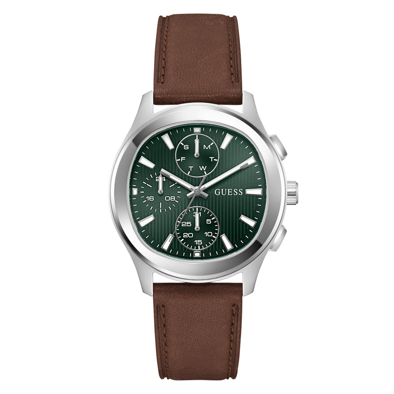 Guess Square 40mm Green Dial Analog Men Watch - GW1049G1 Watch Guess