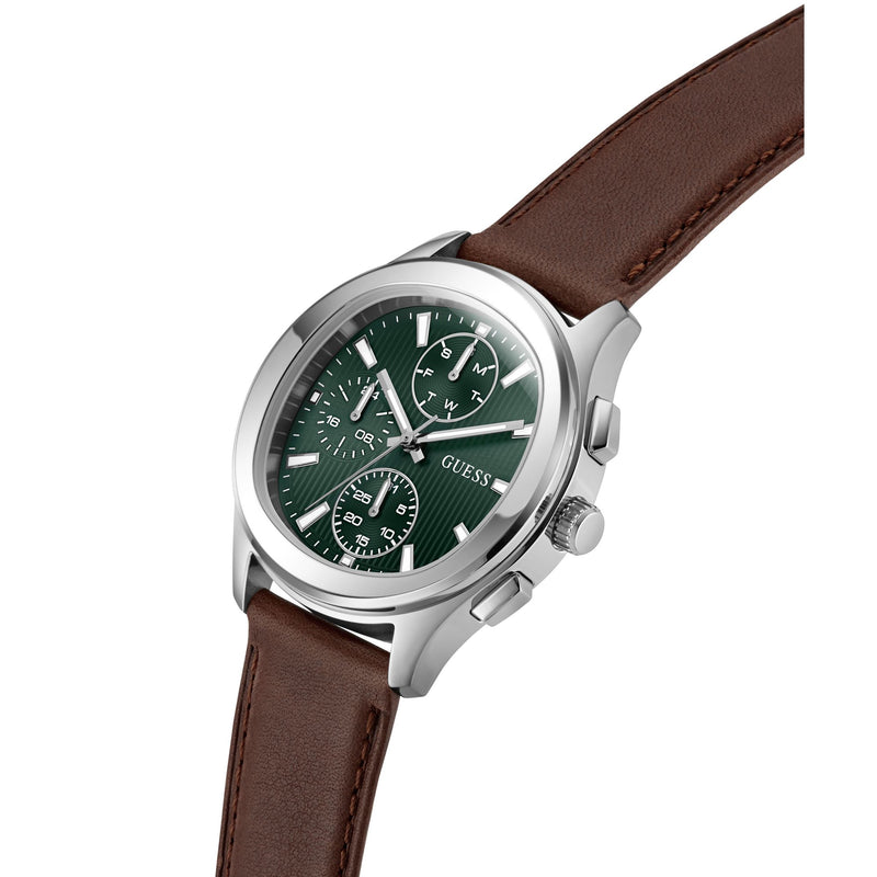 Guess Square 40mm Green Dial Analog Men Watch - GW1049G1 Watch Guess