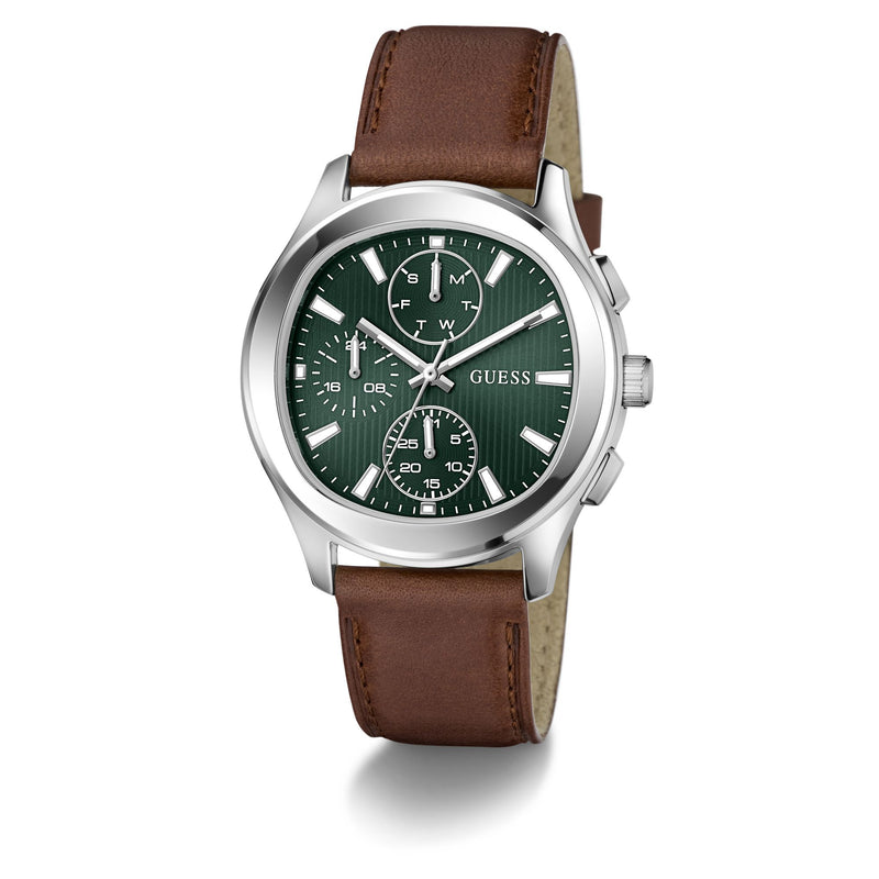 Guess Square 40mm Green Dial Analog Men Watch - GW1049G1 Watch Guess