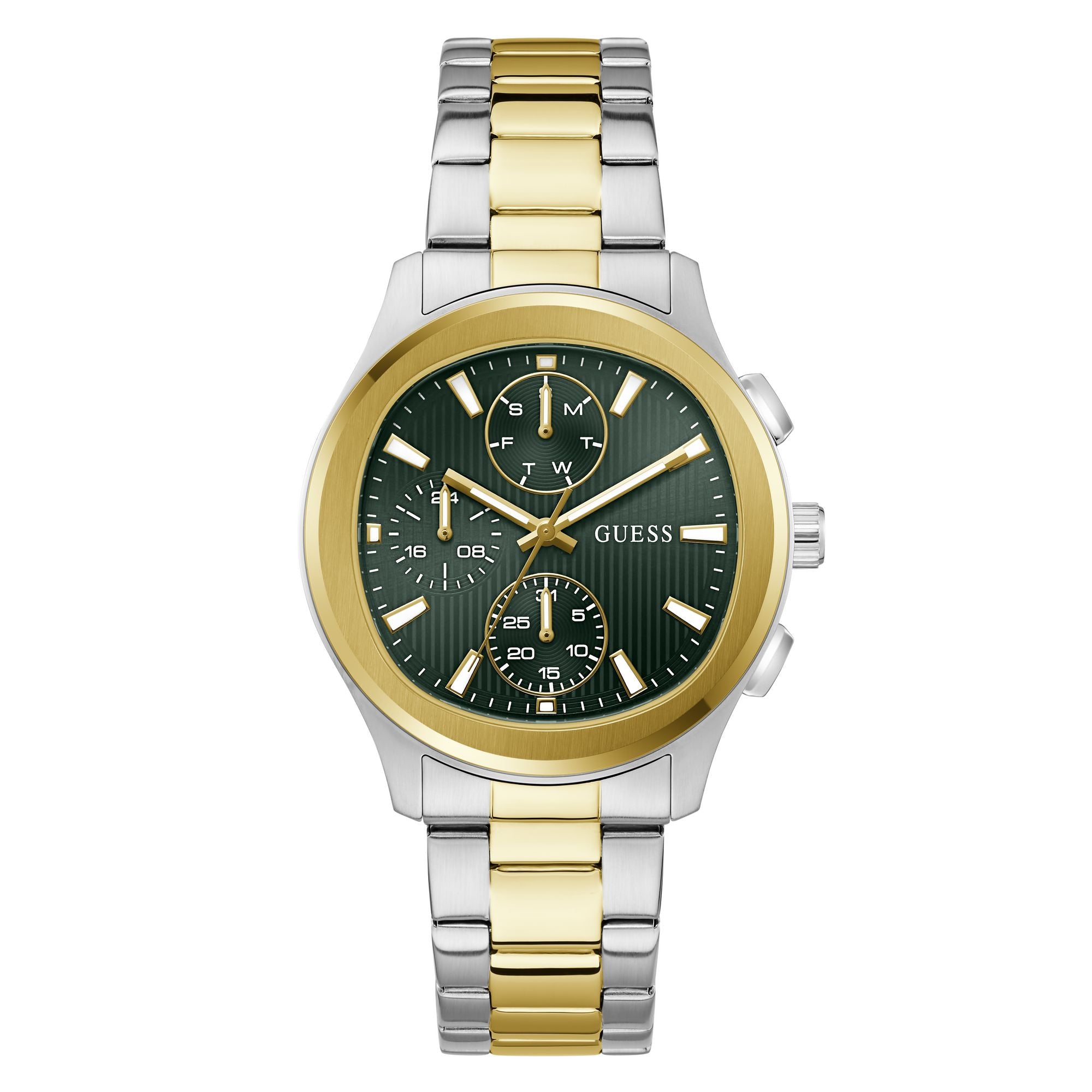 Guess Square 40mm Green Dial Analog Men Watch - GW1048G4 Watch Guess