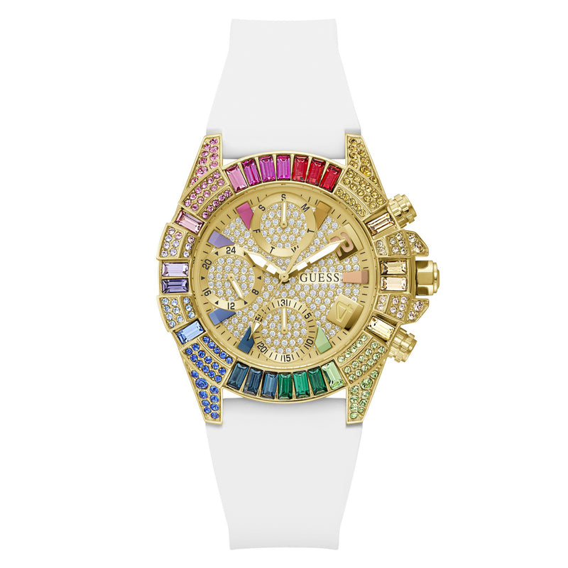 Guess Round 39mm Champagne Dial Analog Women Watch - GW1047L2 Watch Guess