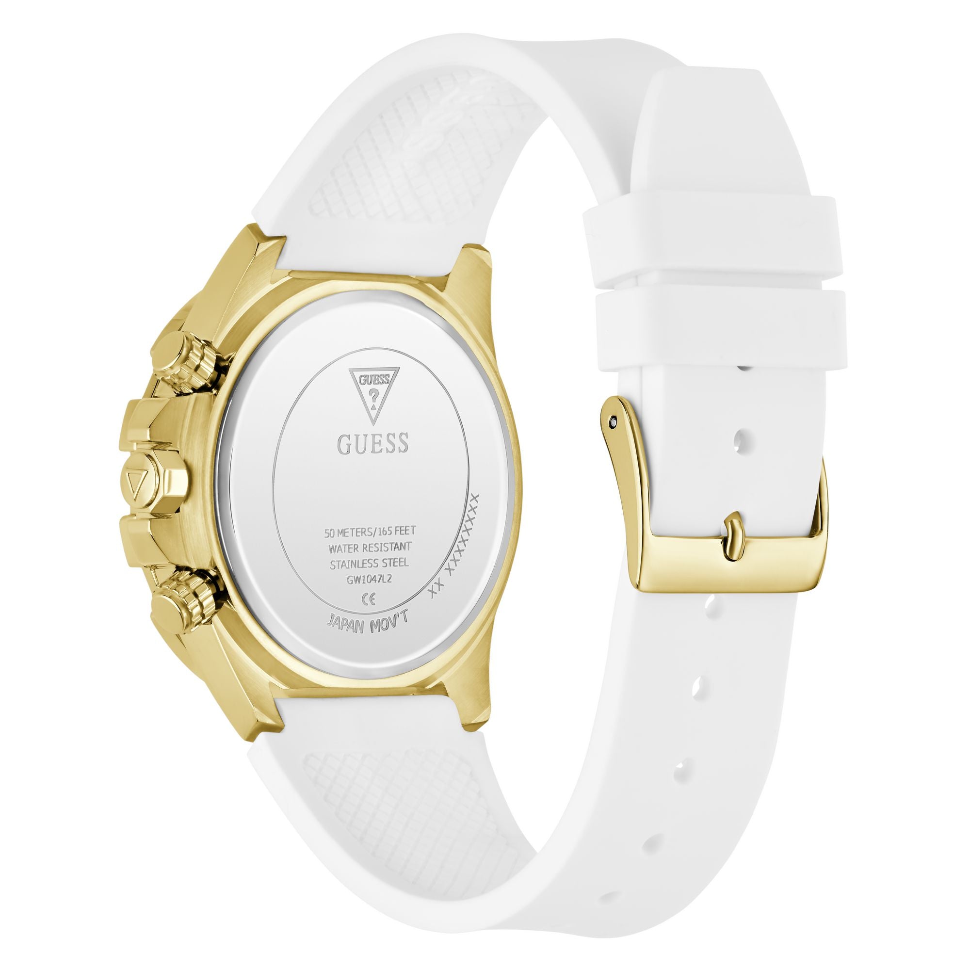 Guess Round 39mm Champagne Dial Analog Women Watch - GW1047L2