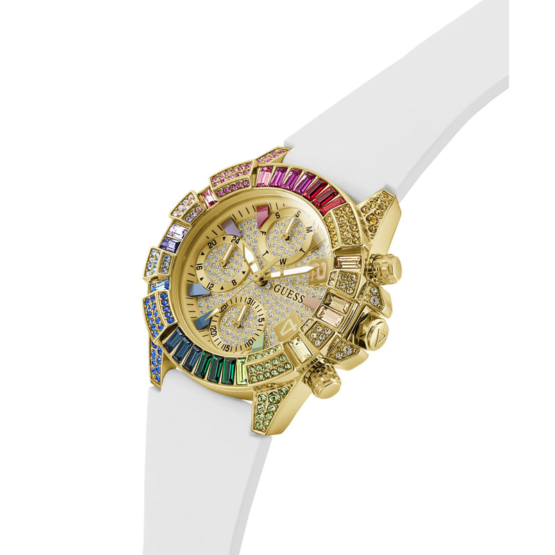 Guess Round 39mm Champagne Dial Analog Women Watch - GW1047L2 Watch Guess