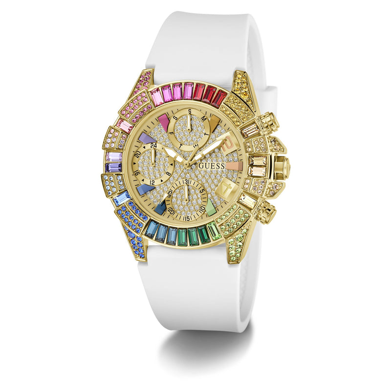 Guess Round 39mm Champagne Dial Analog Women Watch - GW1047L2 Watch Guess
