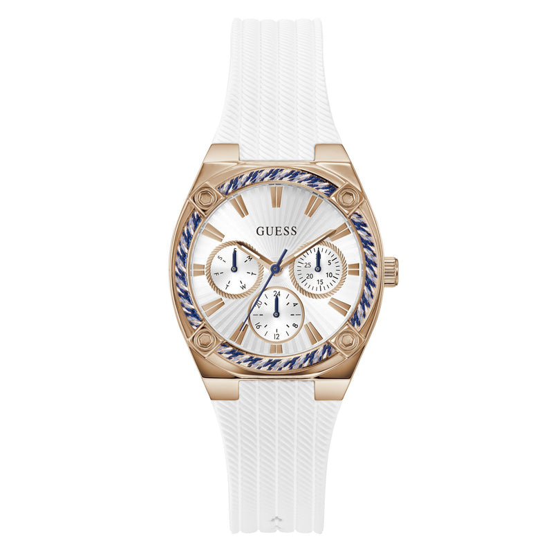 Guess Round 35mm White Dial Analog Women Watch - GW1036L4 Watch Guess