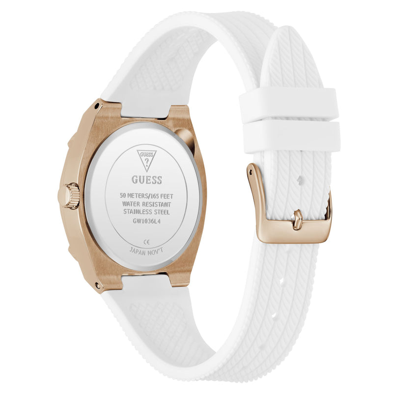 Guess Round 35mm White Dial Analog Women Watch - GW1036L4 Watch Guess