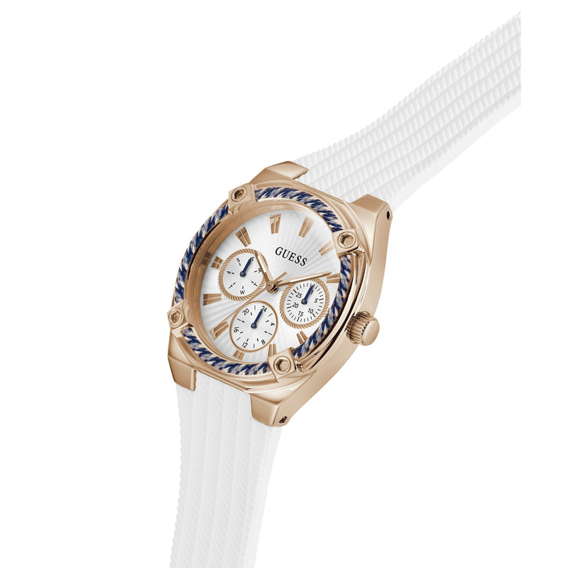 Guess Round 35mm White Dial Analog Women Watch - GW1036L4 Watch Guess
