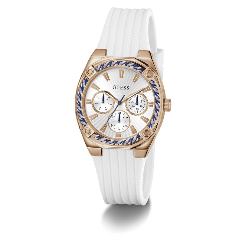 Guess Round 35mm White Dial Analog Women Watch - GW1036L4 Watch Guess