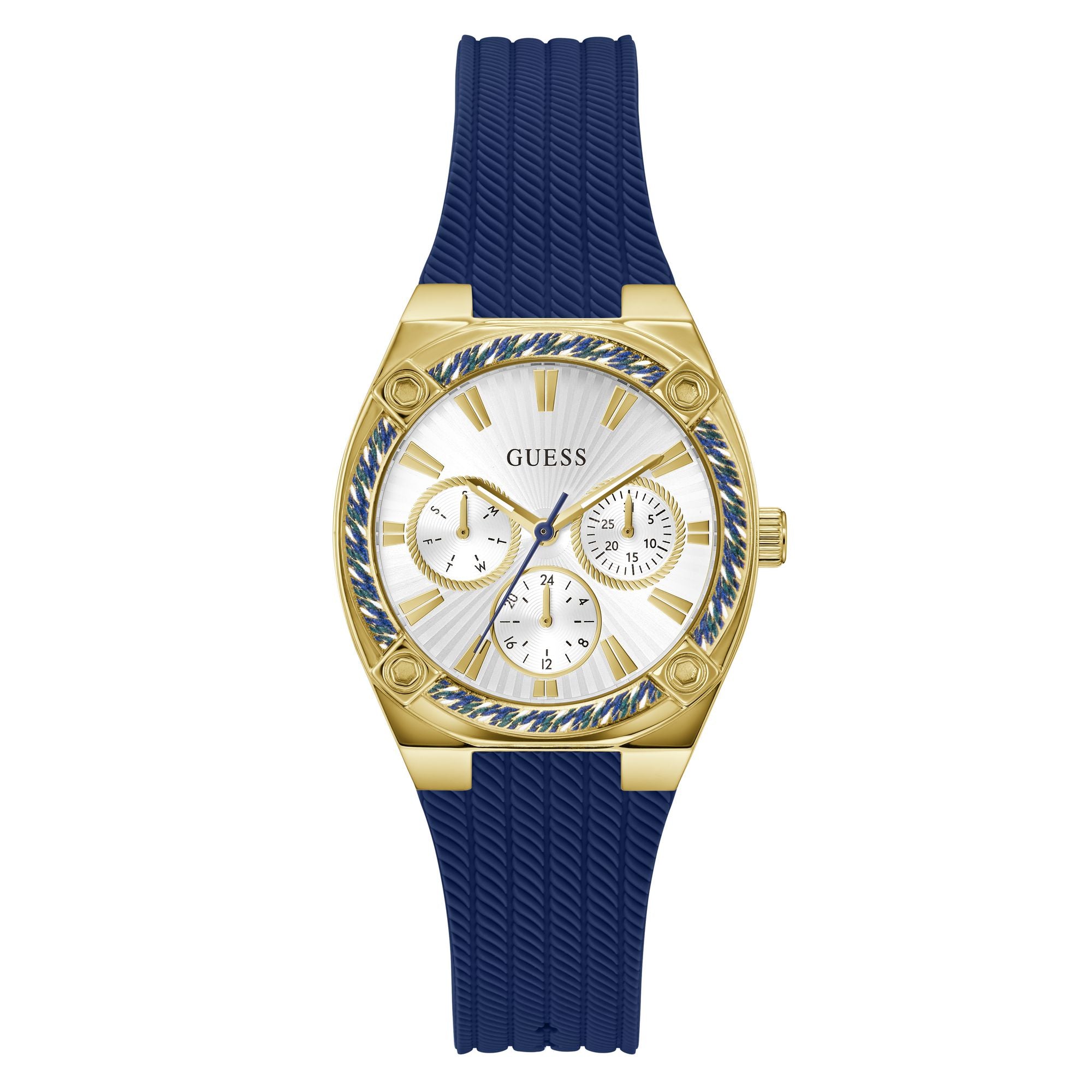 Guess Round 35mm White Dial Analog Women Watch - GW1036L2 Watch Guess