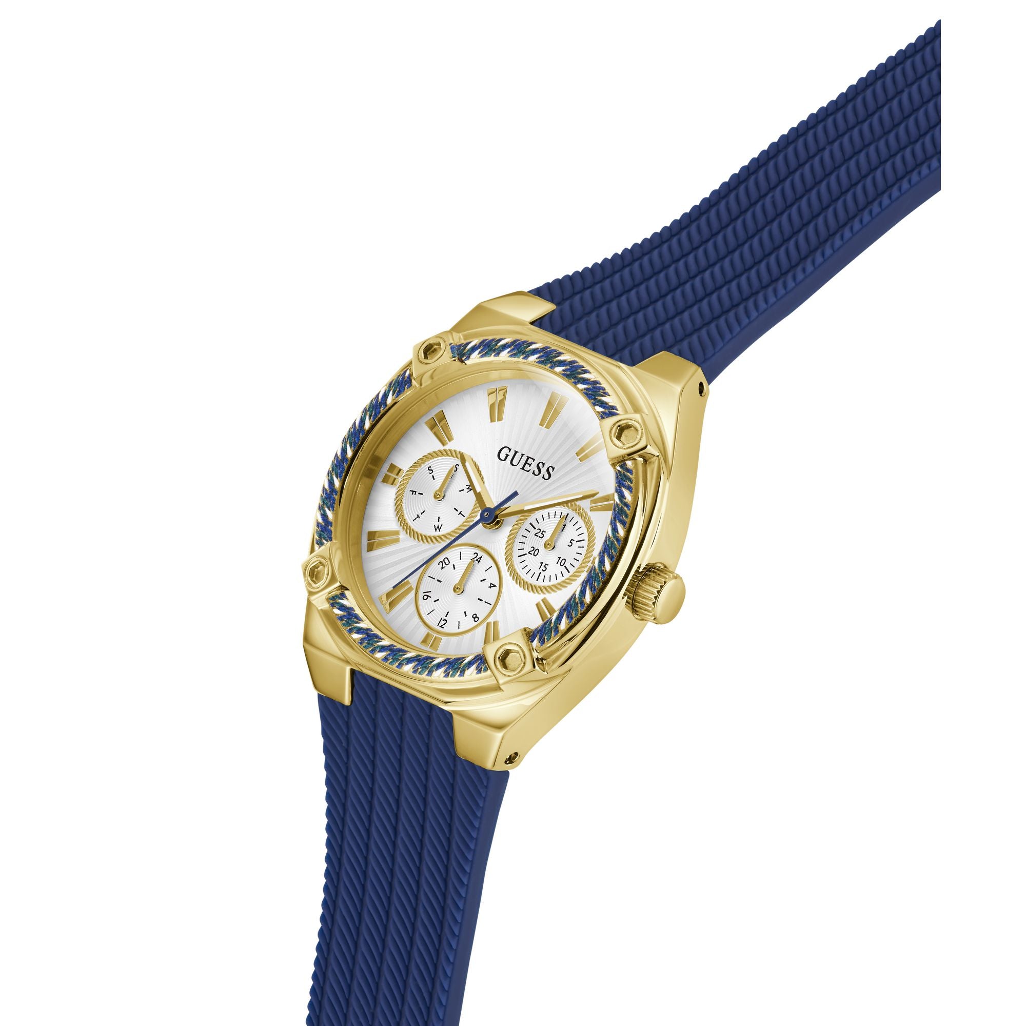 Guess Round 35mm White Dial Analog Women Watch - GW1036L2 Watch Guess