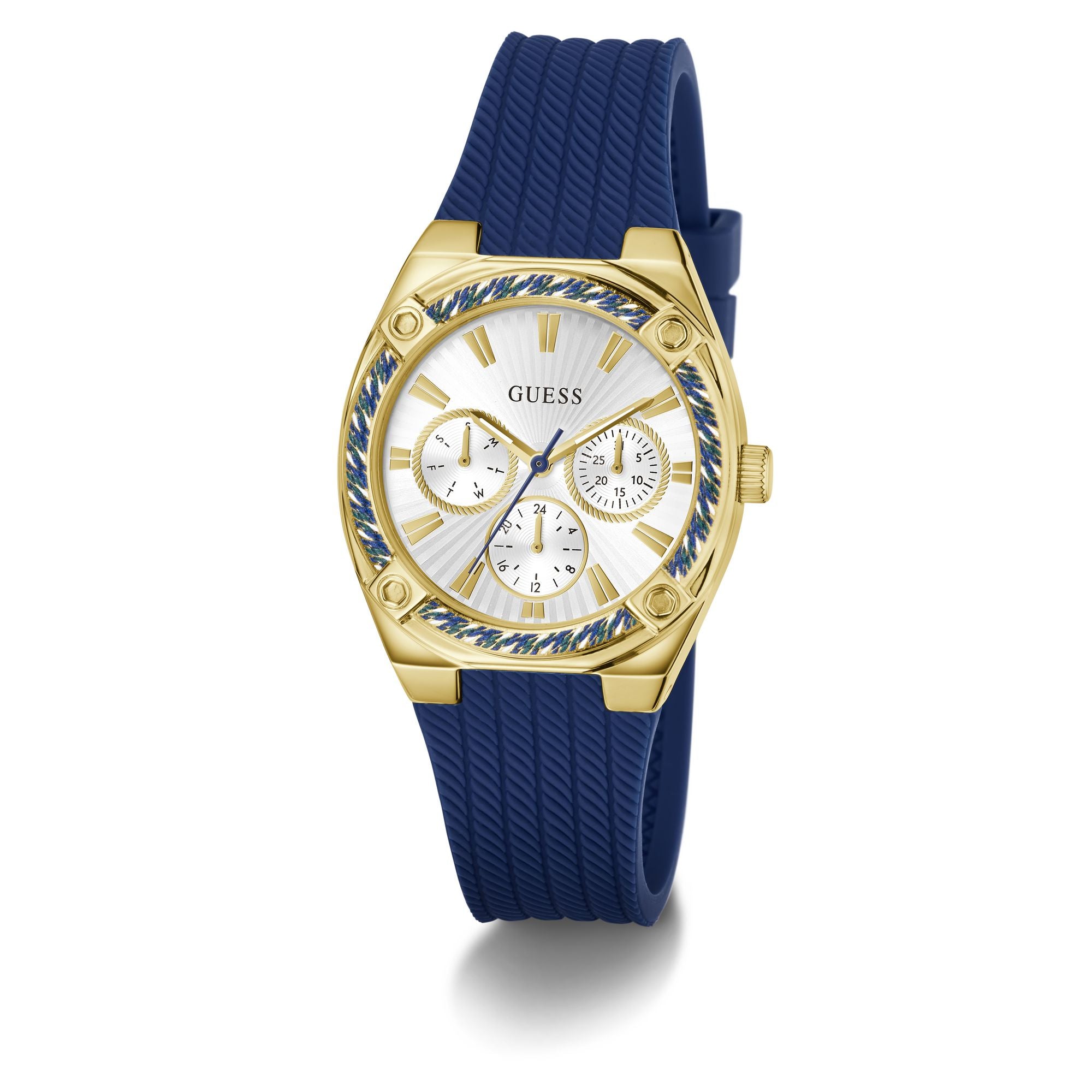 Guess Round 35mm White Dial Analog Women Watch - GW1036L2