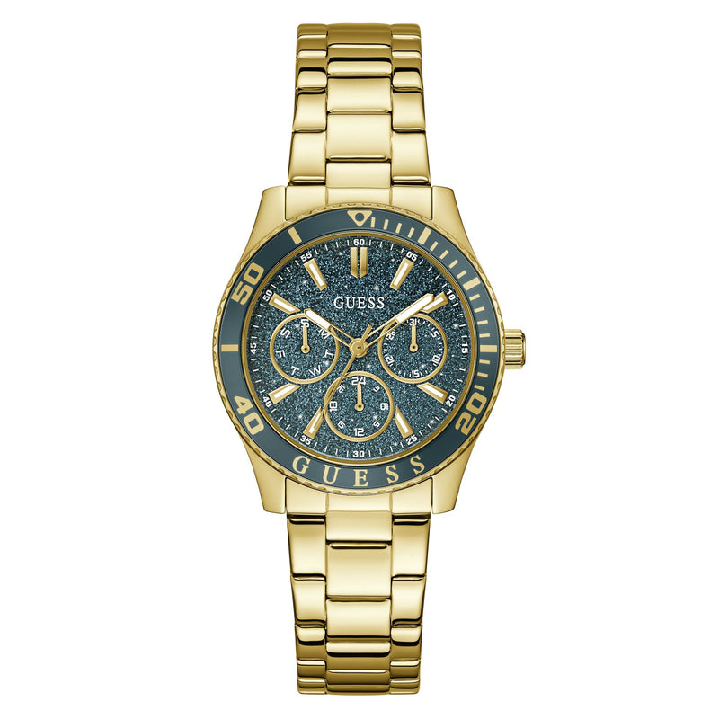 Guess Round 36mm Teal Dial Analog Women Watch - GW1035L2 Watch Guess